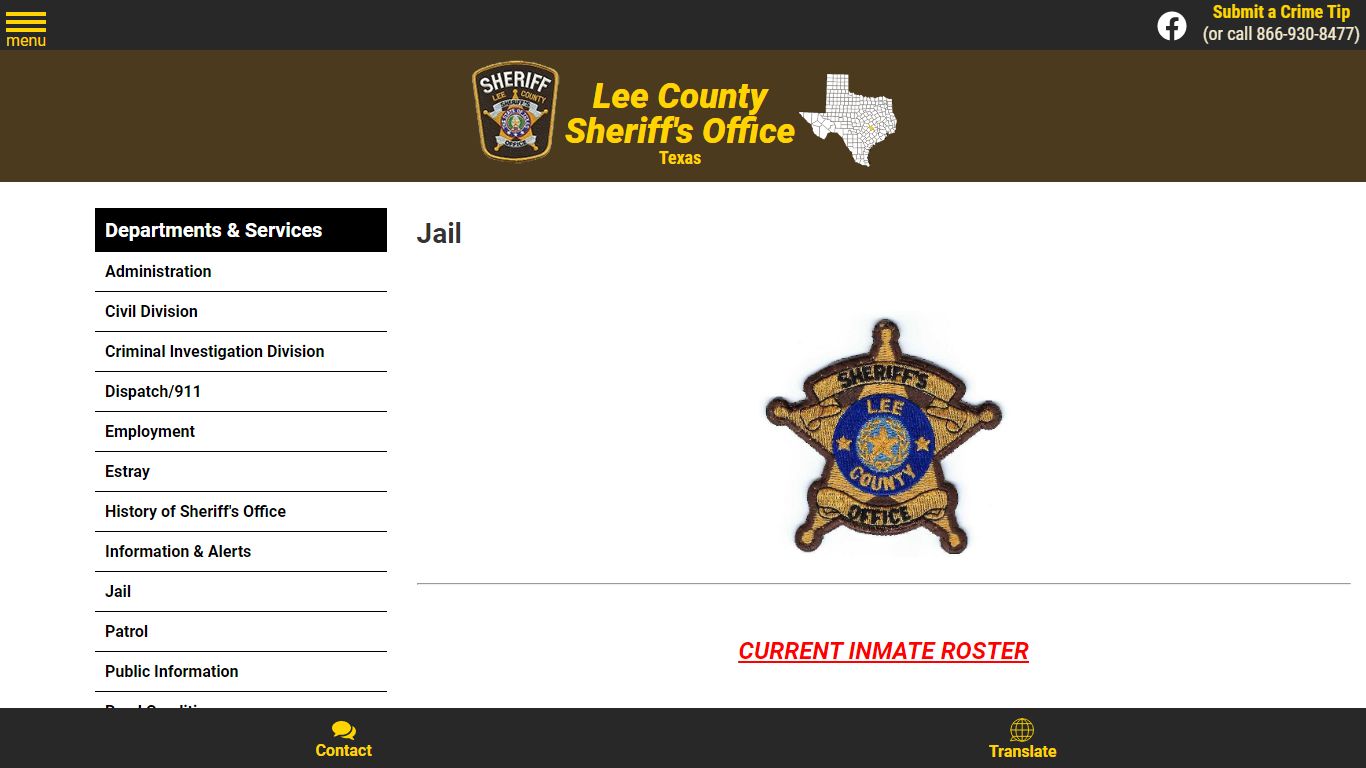 Jail | Lee County Sheriff TX